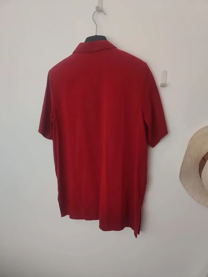 Chemise manches courtes Daxon rouge bordeaux taille 44 modal - photo numéro 5