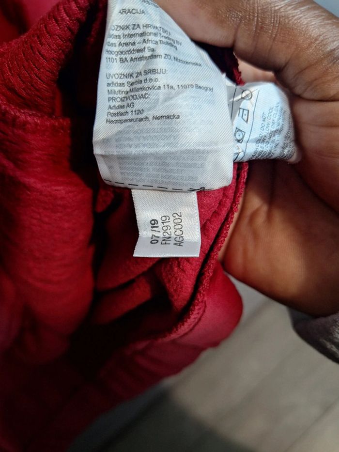 Polaire adidas bi matière rouge femme - taille S - photo numéro 12