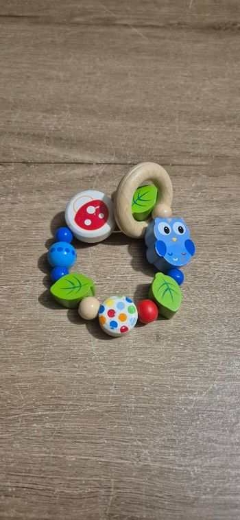 Hochet de dentition en bois 