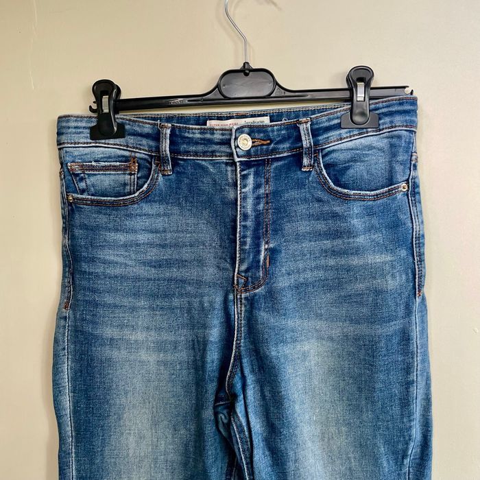 Jean skinny Stradivarius Super High Waist Taille 40 délavé bleu coton stretch V052 - photo numéro 3