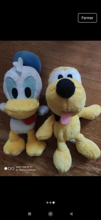 Doudou peluches Disney donald pluto
