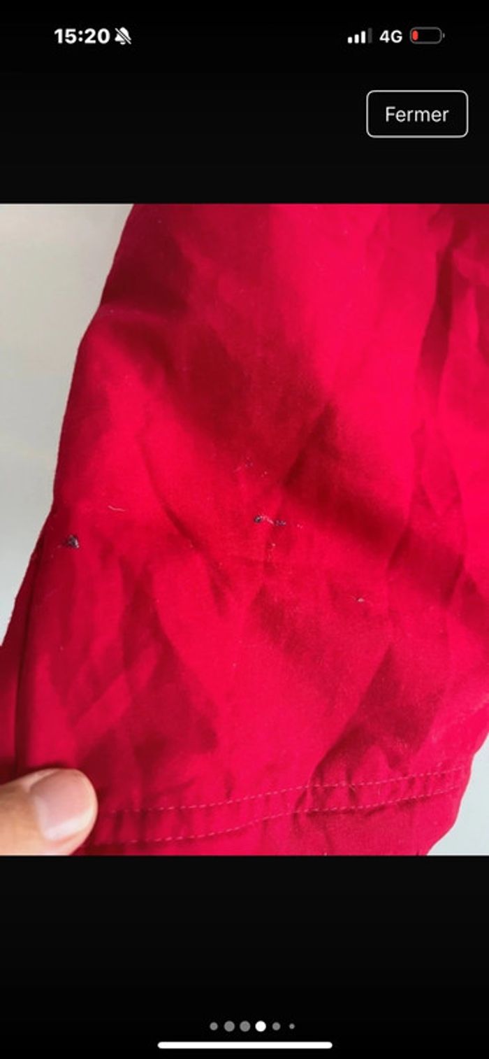 Doudoune Adidas sport vintage taille L (unisexe ) couleur rouge. - photo numéro 5