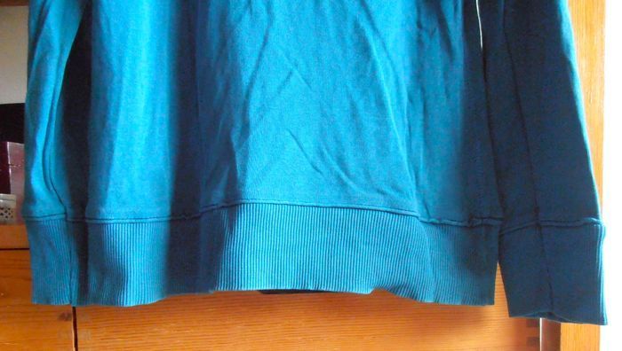 T-shirt bleu femme, Pimkie, taille S 36, manches longues, col V - photo numéro 3