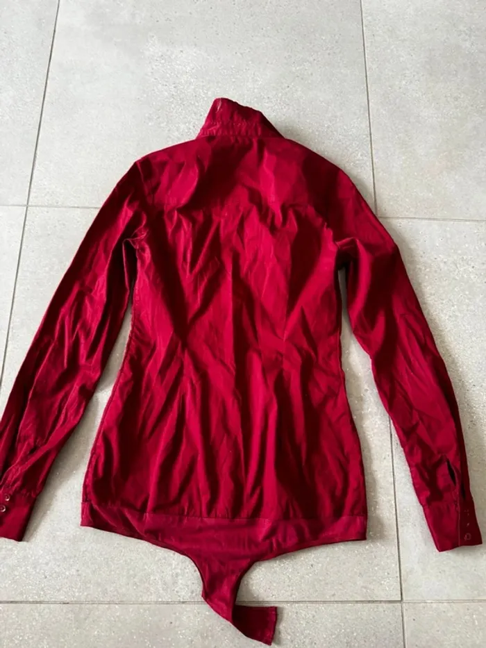 Chemise bodies bordeaux Zalando, taille XS, très bon état - photo numéro 4