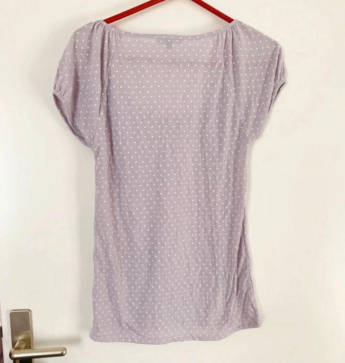 T-shirt taupe à pois - Etam - photo numéro 2