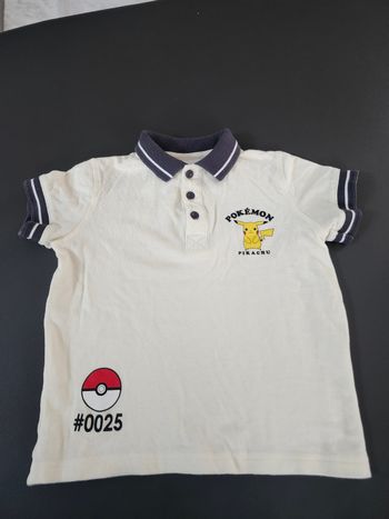 Polo t-shirt garçon pokemon pikachu 4 ans