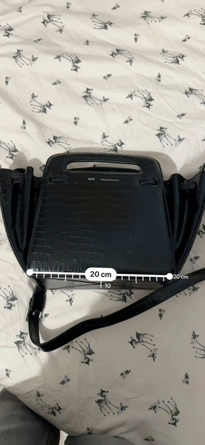 Sac à main en cuir effet croco Ami Paris neuf - photo numéro 12