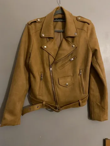 Perfecto effet daim beige