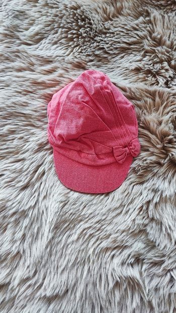 Casquette rose Auchan 0/3 mois