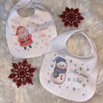 Bavoir mon premier noël personnalisé🎅