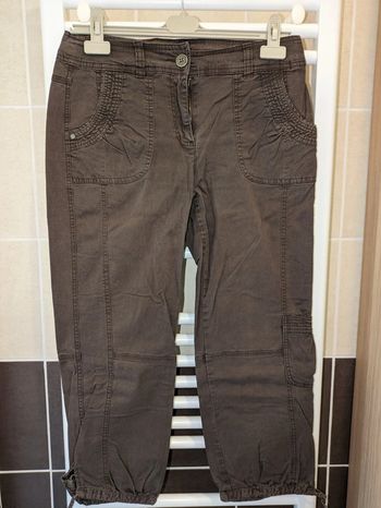 Pantacourt camaïeu marron T40