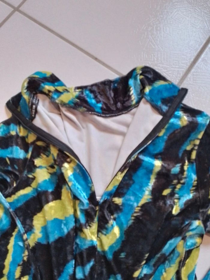 Pull femme col roulé Shein bleu vert noir - photo numéro 13
