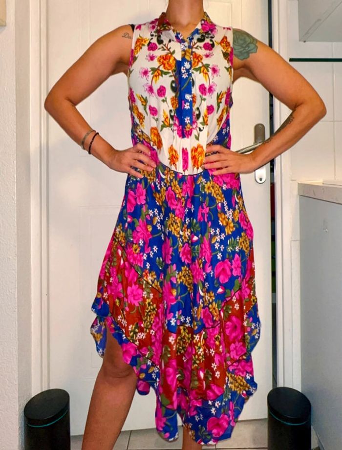 Robe longue fleurie multicolore - Taille unique - Neuve - photo numéro 3