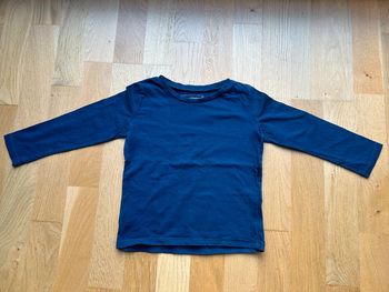 T-shirt manches longues uni marine 3 ans garçon