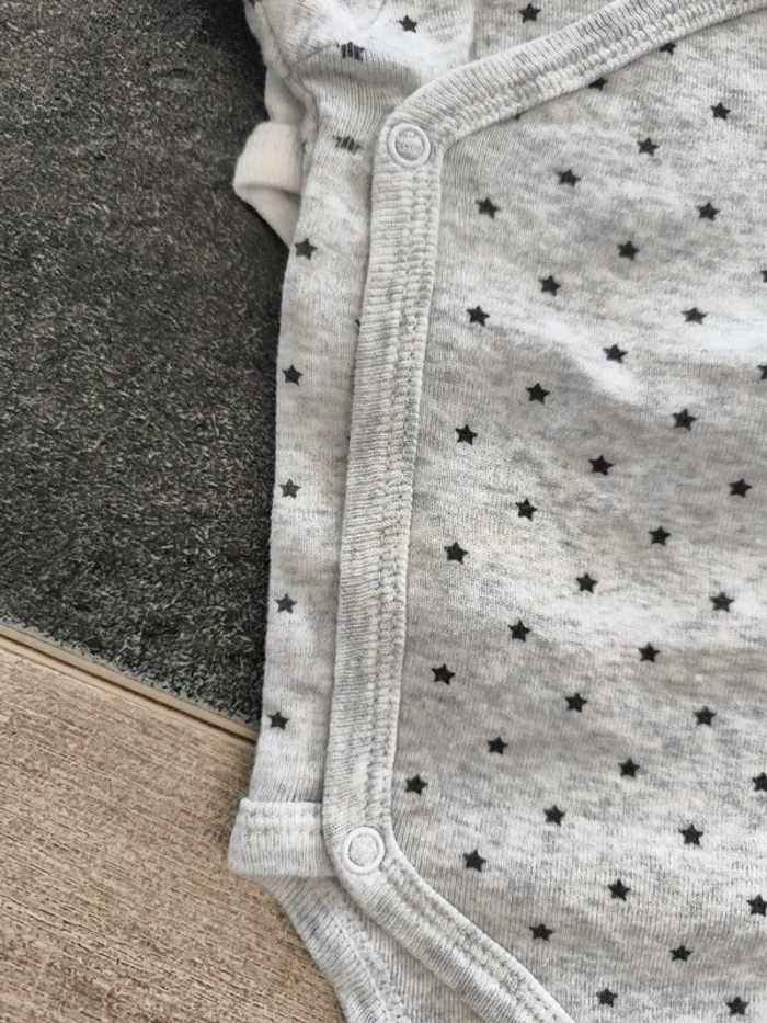 Lot de 3 bodies ouverture croisée garçon mc 3 mois Gémo - photo numéro 10