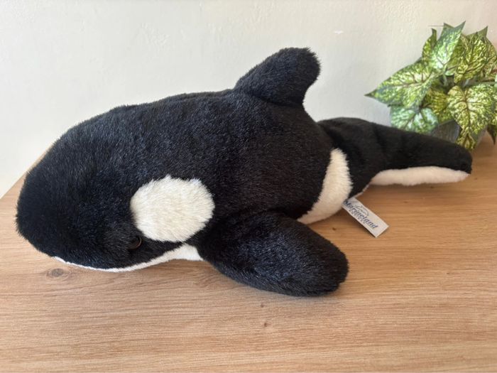 Doudou peluche orque noir blanc marineland - photo numéro 2