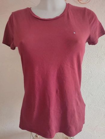 Tee-shirt bordeaux Tommy Hilfiger , T.M