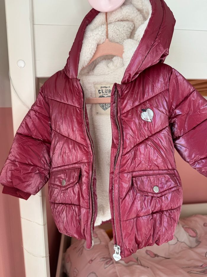 Doudoune Ikks bébé fille rouge 6 mois - photo numéro 3