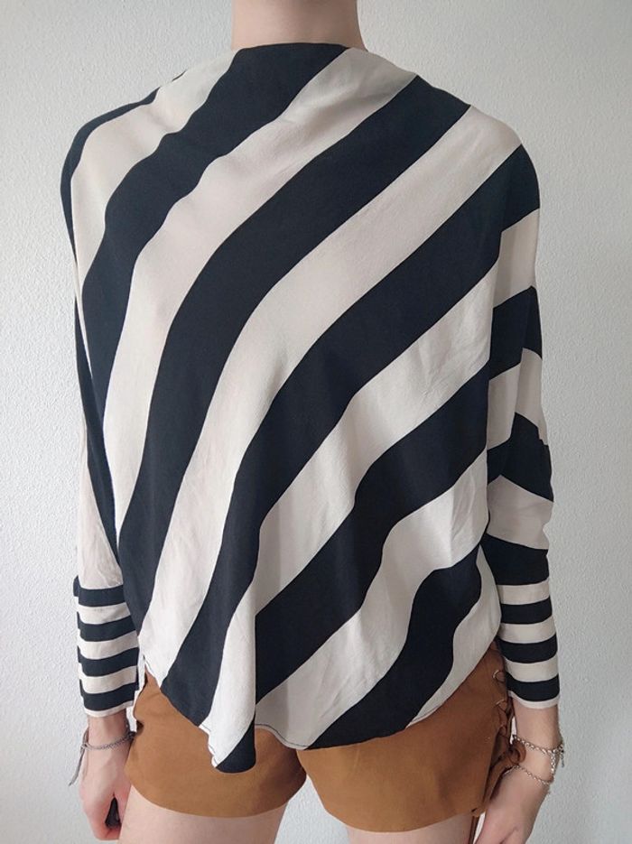 Blouse ample rayé noir blanc / Primark - 34/XS à 38/M - photo numéro 6