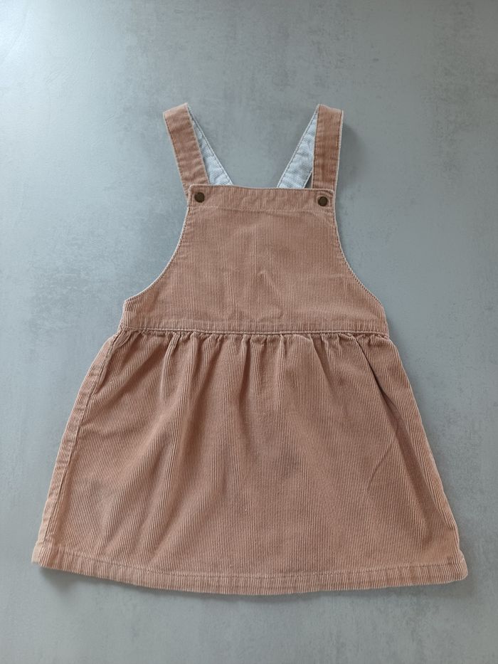 Robe salopette en velours beige Verbaudet 3 ans