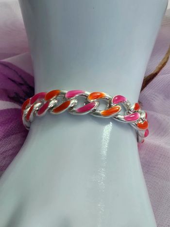 Bracelet maillons colorés en acier inoxydable