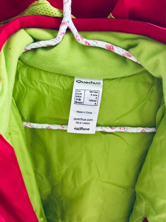 Jolie veste manteau ski hiver fille neuf 4ans - photo numéro 3