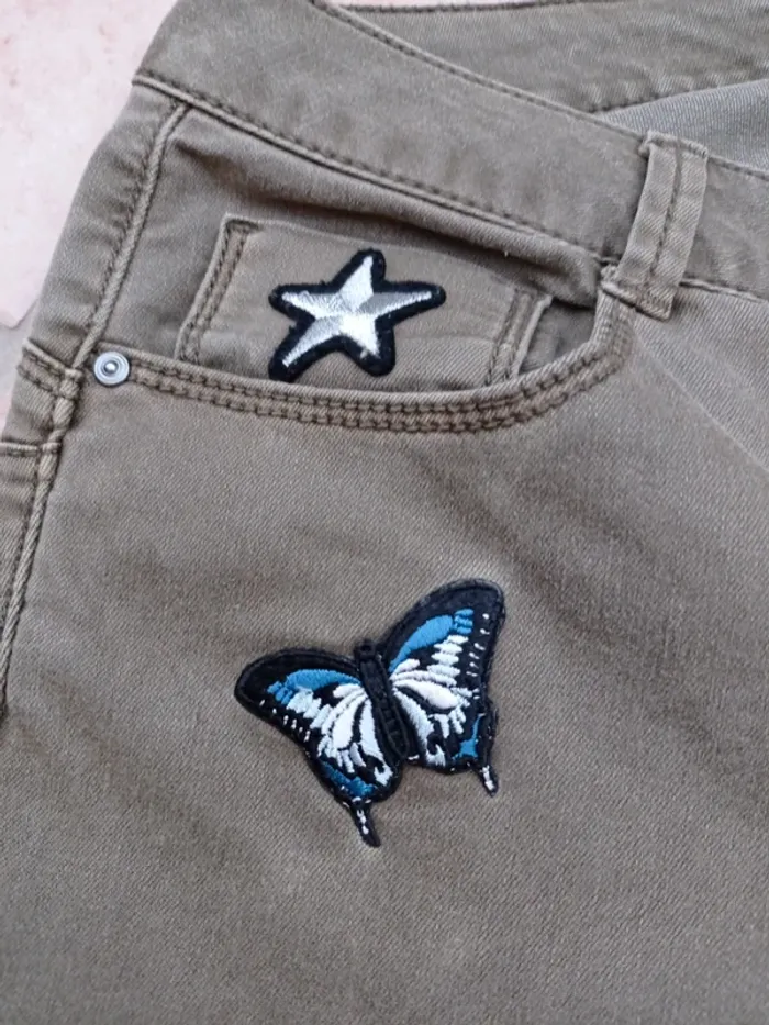 Pantalon vert kaki taille 38 cache cache - photo numéro 3