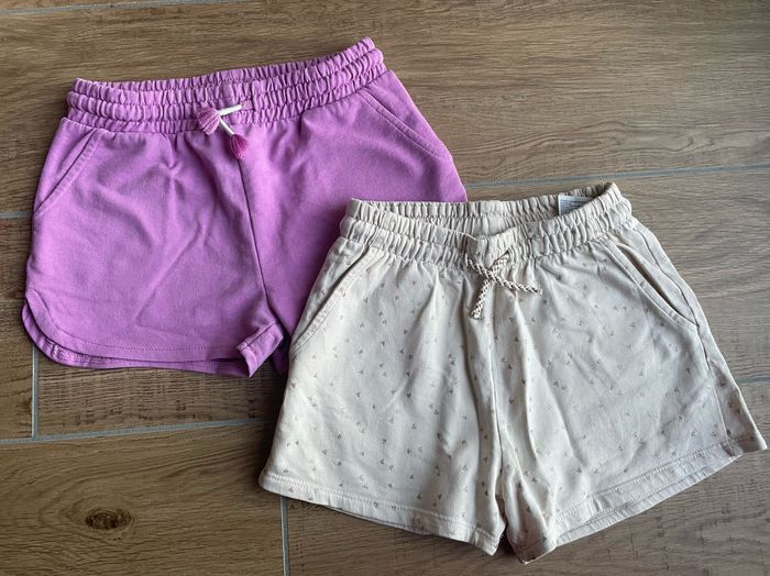 Short fille (lot 2) 8 ans Violet et Beige