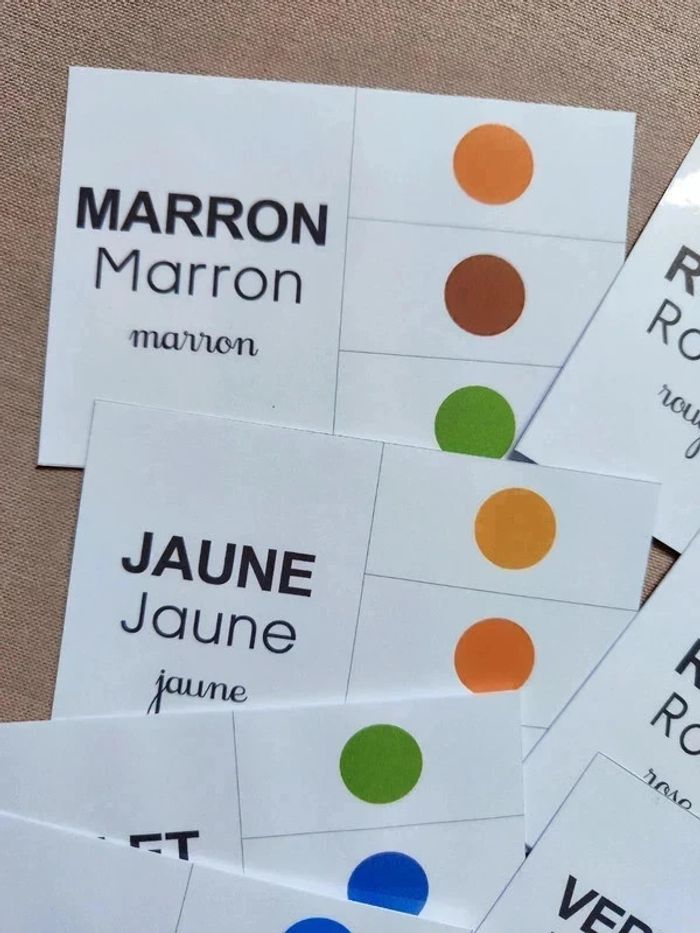 11 grande carte à pince thème couleur et écriture - photo numéro 4