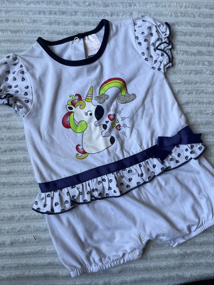 Combishort licorne 9-12 mois - photo numéro 2