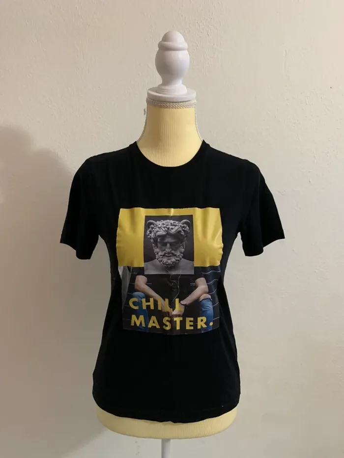 T-shirt noir imprimé – Gémo – 12 ans