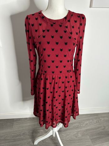 Robe tulle mesh renard noir et rouge bordeaux Migle + Me T40 L