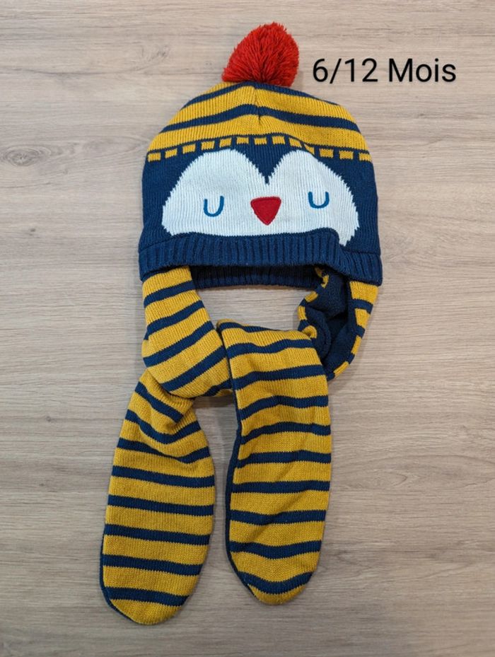 Bonnet avec écharpe Du Pareil au Même - Taille : 6/12 Mois