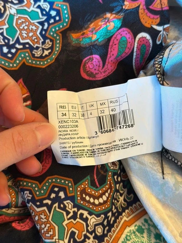 Chemise fluide imprimé Nafnaf - Taille 34 - photo numéro 10
