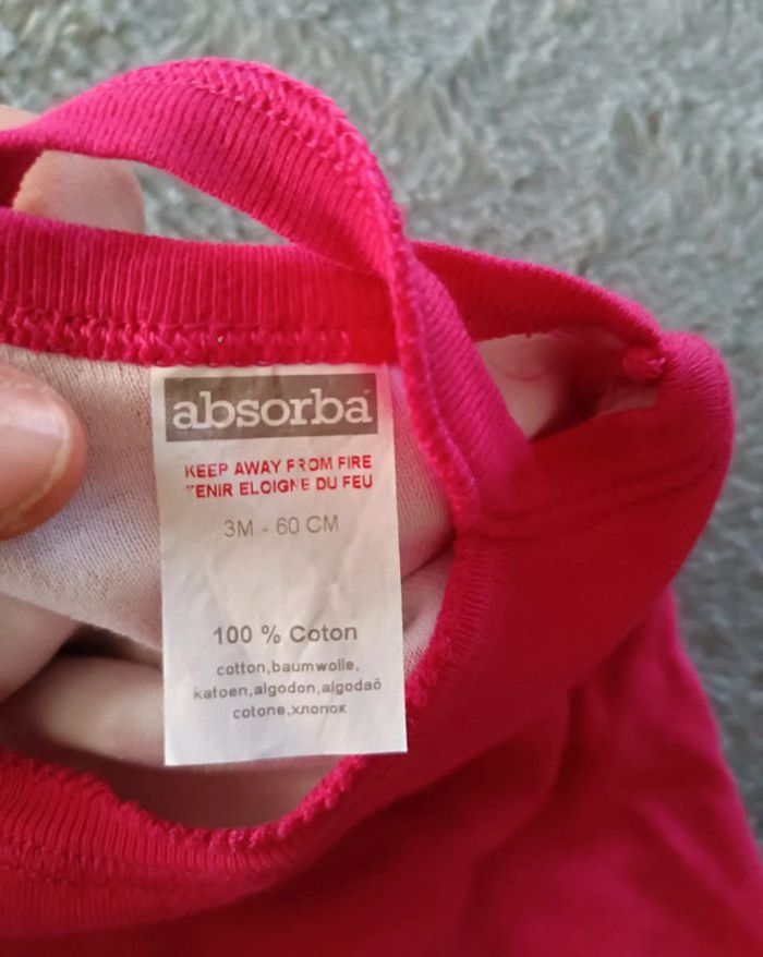 Bodie fines bretelles Absorba 3 mois - photo numéro 2