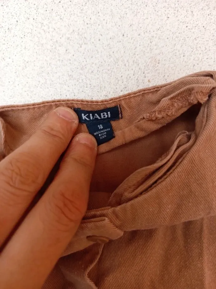 Robe marron Kiabi taille 18mois - photo numéro 2