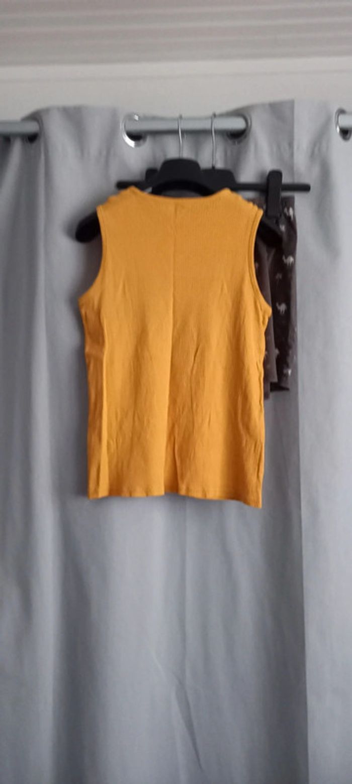 Ensemble pyjama été kiabi 12 ans jaune et gris - photo numéro 2