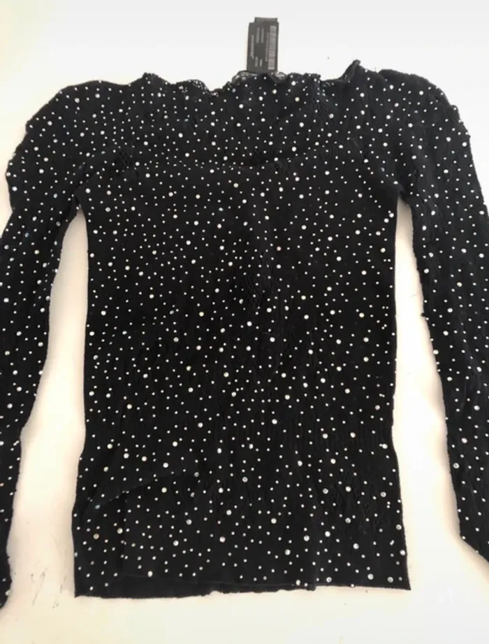 Haut strass et dentelle Zara TBE Taille XS - photo numéro 2
