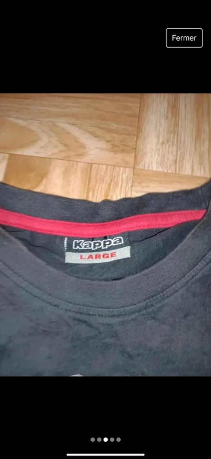 T-shirt noir kappa garçon taille Large (taille 15-16 ans je pense) vintage - photo numéro 4