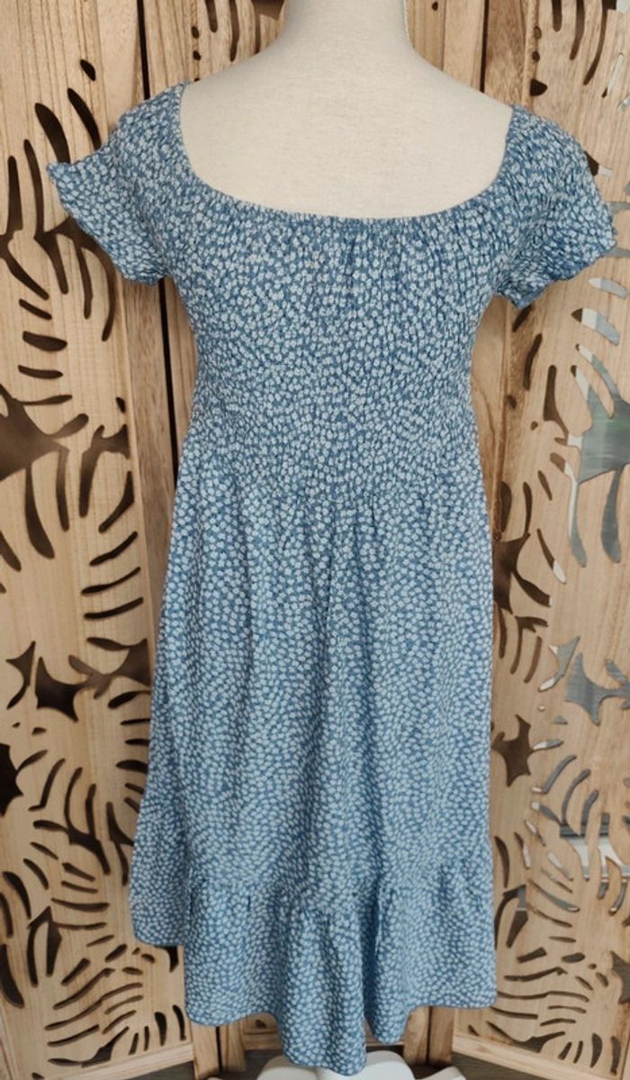Robe midi fleurie bleu ciel  Taille unique - photo numéro 5
