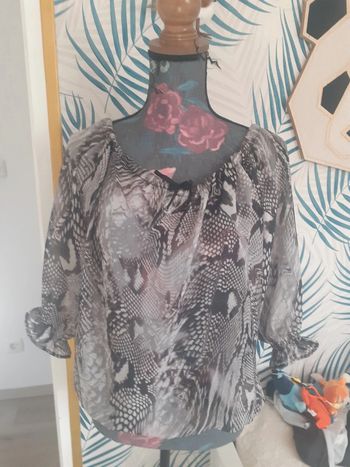 Blouse imprimé voile L