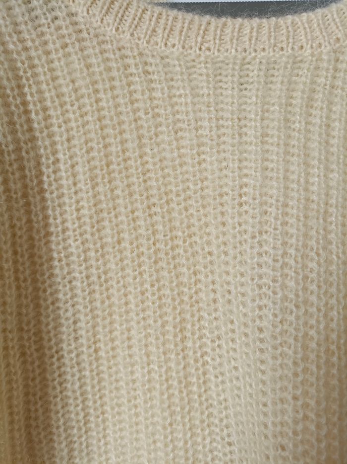 Pull  tricoté femme,en mohair+acrylique. Taille S-M - photo numéro 2