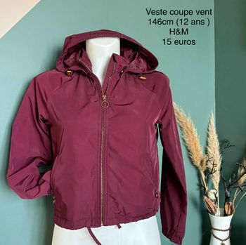 Veste coupe vent 146 cm (12 ans) 