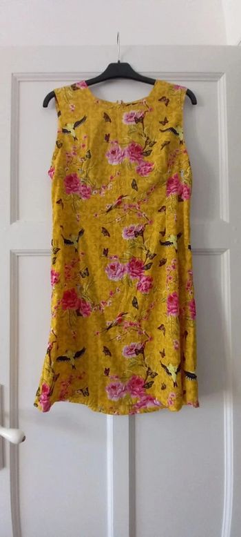 Robe Mela London jaune 42 imprimés fleuris