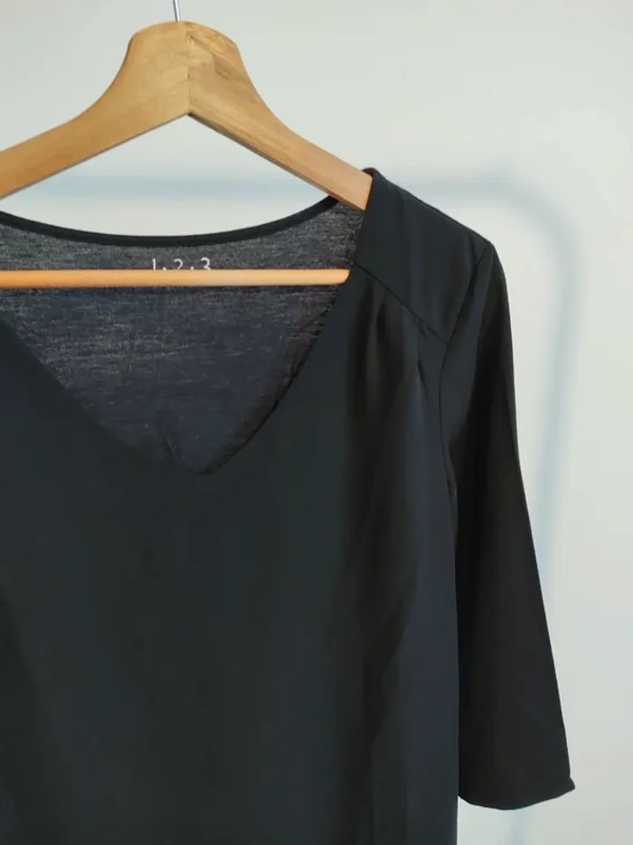 T-shirt ou blouse manches 3/4 taille 40 Marque 123 - photo numéro 2