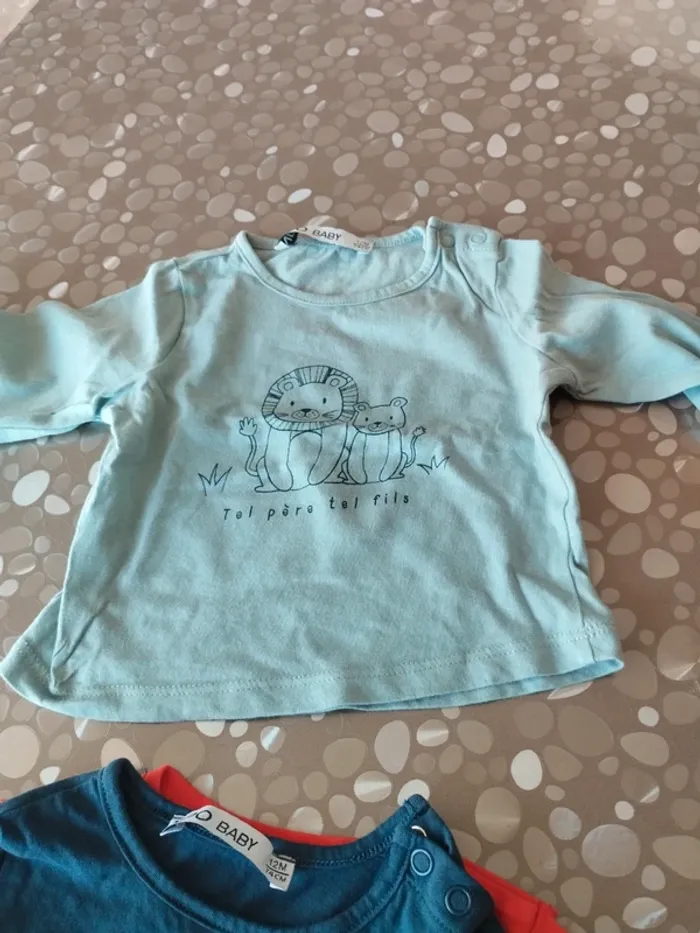 3 tee shirt manches longues 12 mois comme neuf - photo numéro 5