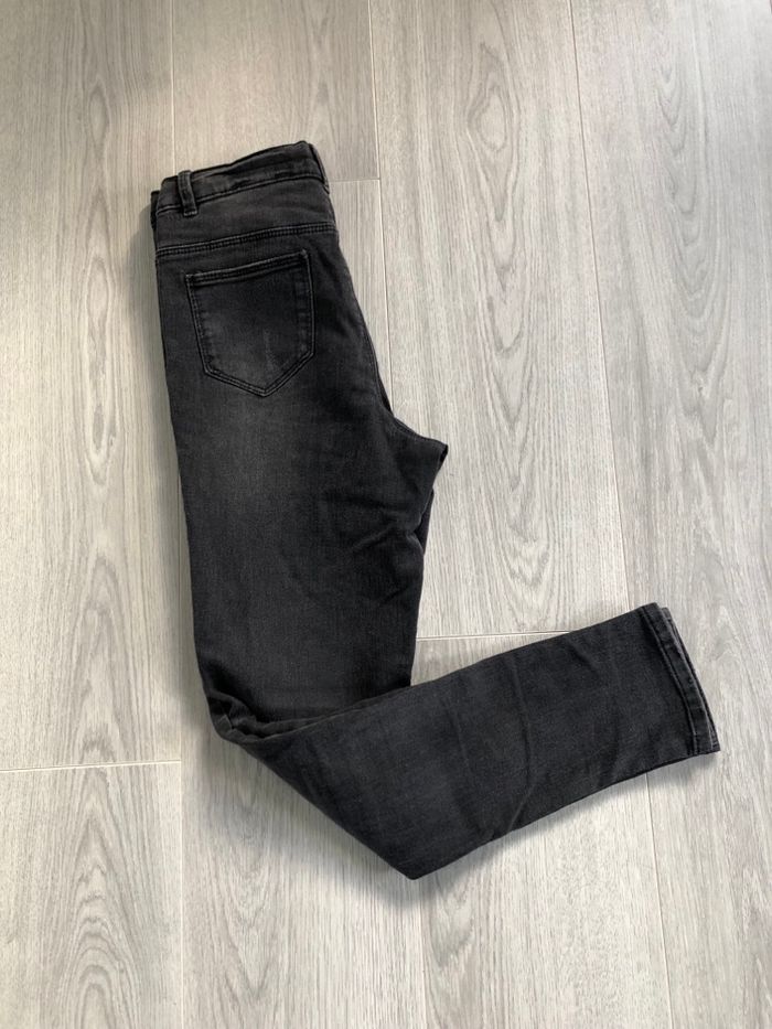 Jeans fille taille 12 ans noir forme slim kiabi - photo numéro 7