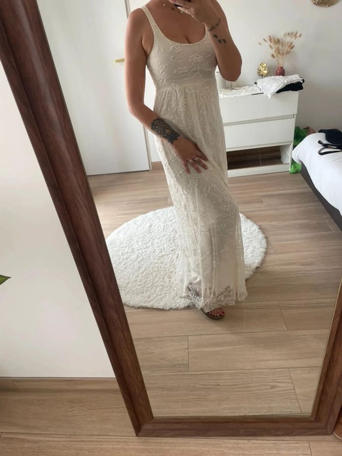 Robe longue dentelle Zara - photo numéro 20