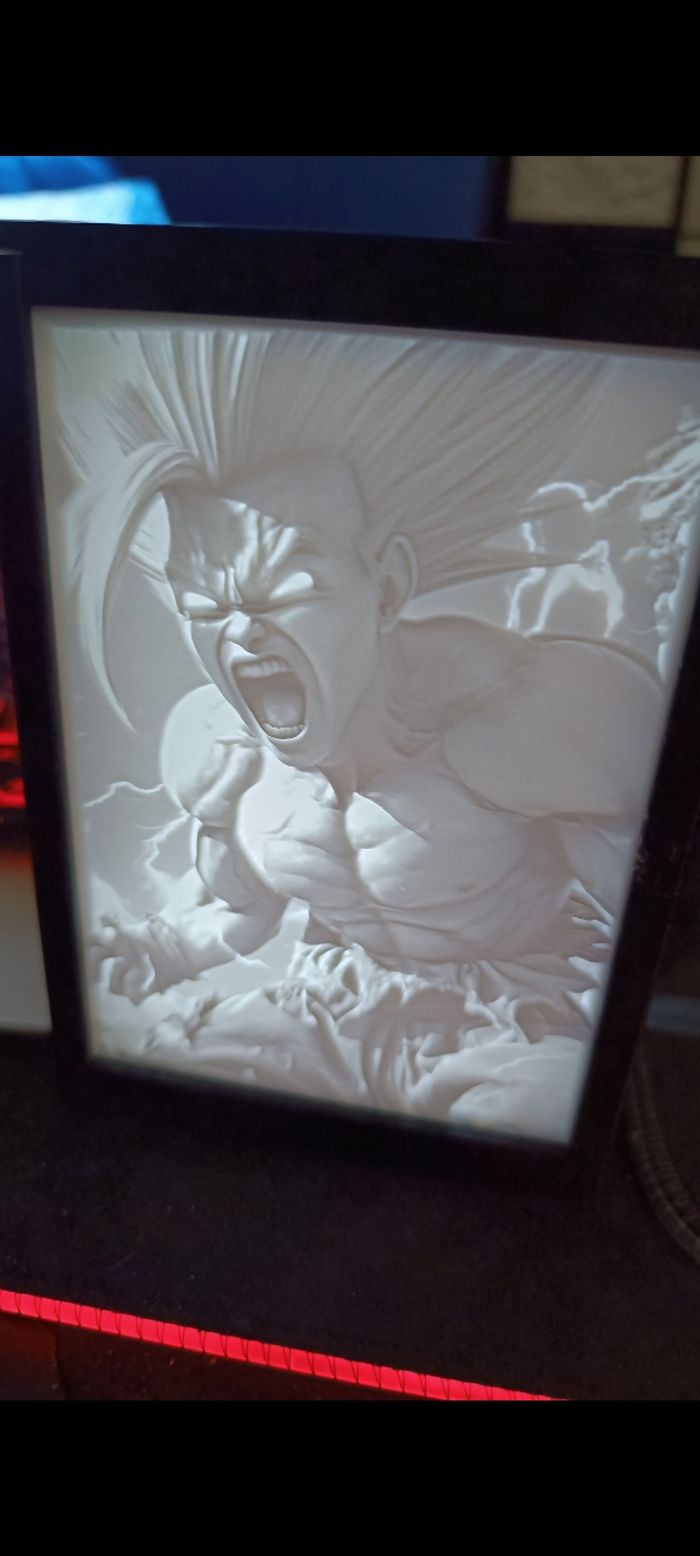 Lampe lithophane Gohan ssj2 - photo numéro 3