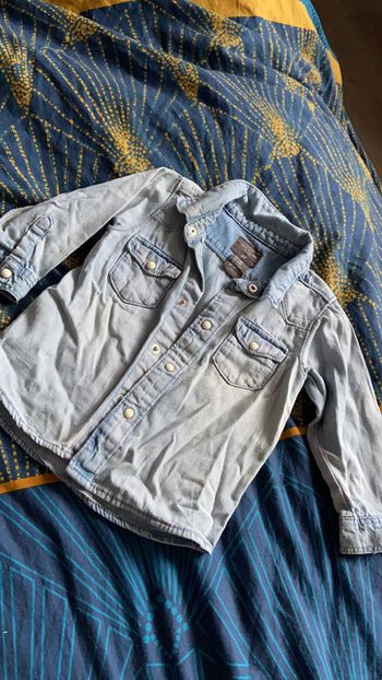 Chemise en jean #6#9# mois 74 cm #meltylio#